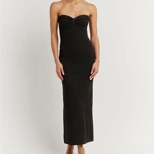 DISSH ANIKA BLACK KNIT MIDI DRESS